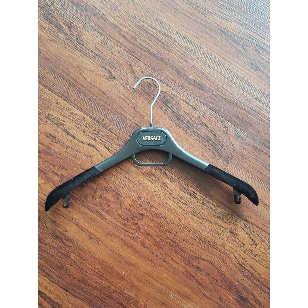 Versace Black Clothing Hanger Velvet Tip